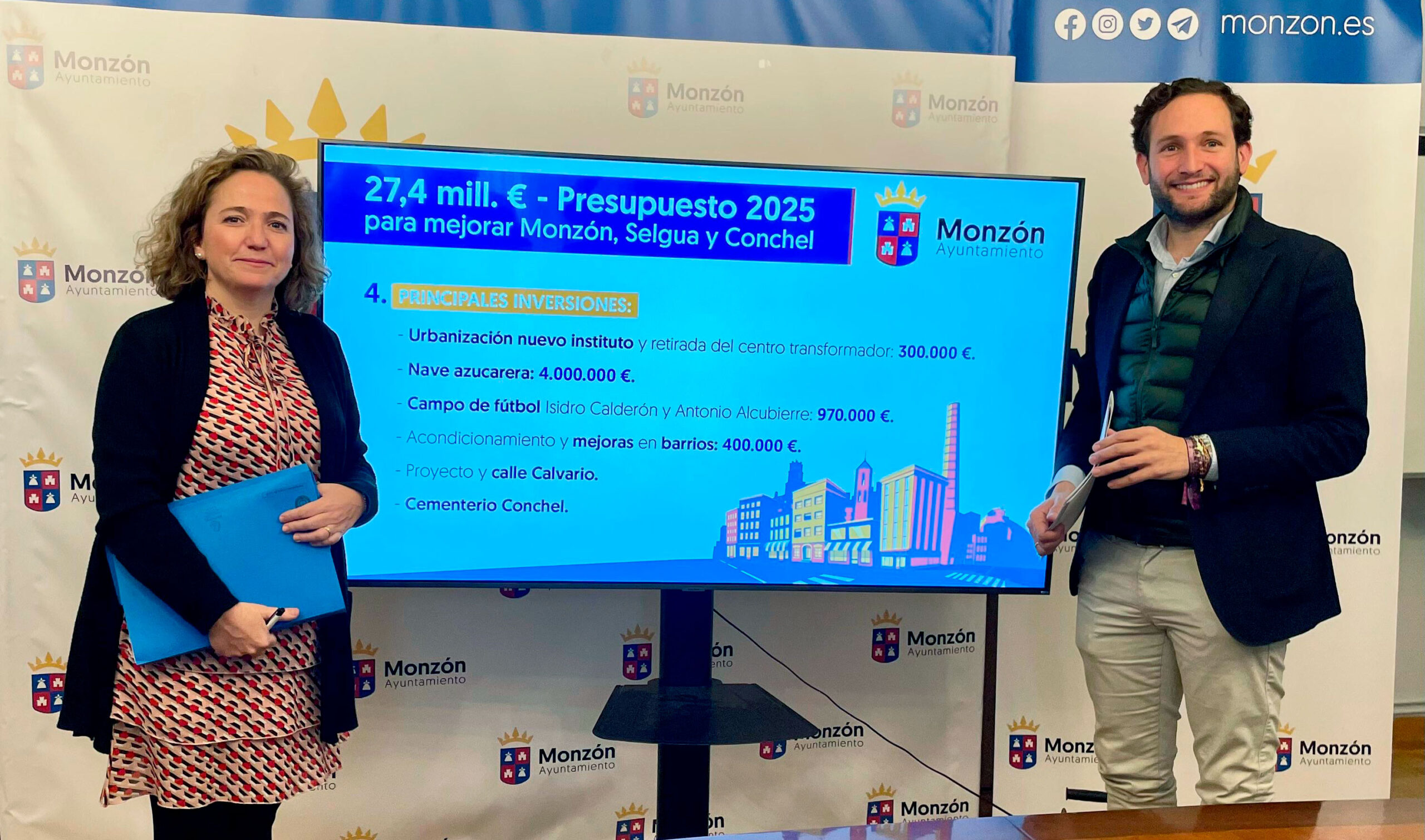 Monzón destina 27.421.500 € al presupuesto de 2025, el mayor de su ...
